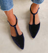 Avocet Blue Velvet Flats