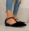 Avocet Blue Velvet Flats