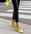 Pewee Chartreuse Leather High Heels