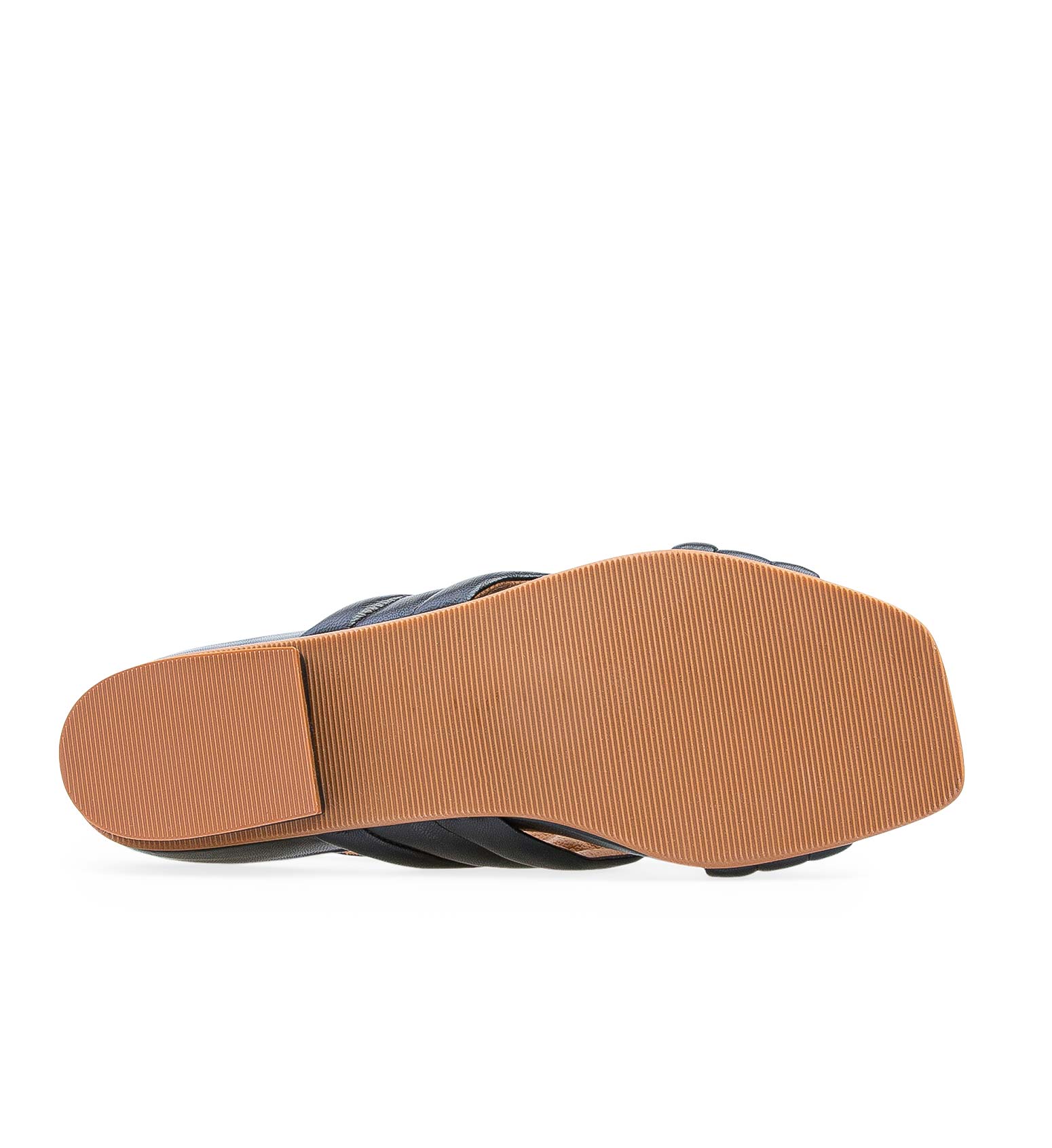 Batis Black Leather Flat Sandals | Bared Footwear