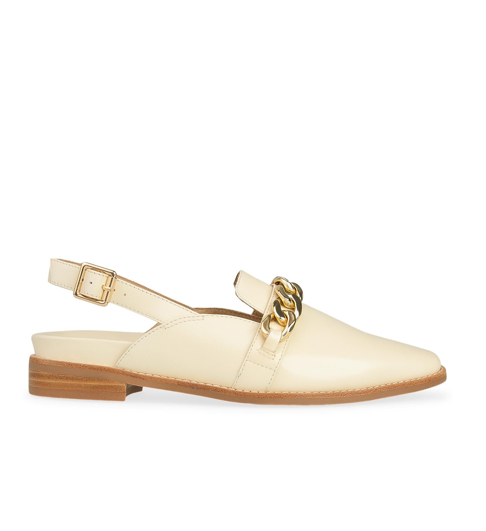 Baza Oatmilk with Chain Loafers | Bared Footwear