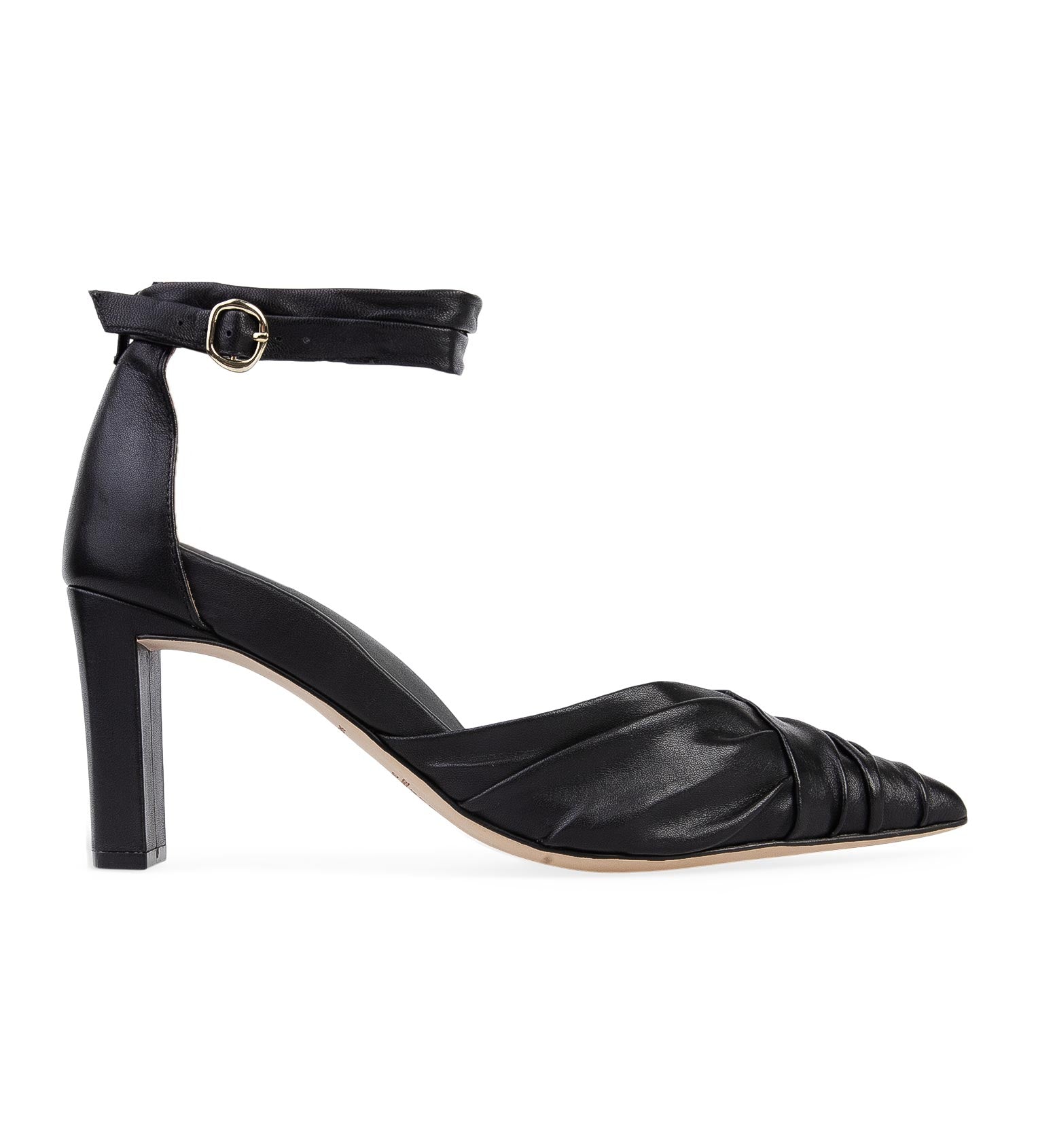 Becard Black Leather High Heels | Bared Footwear