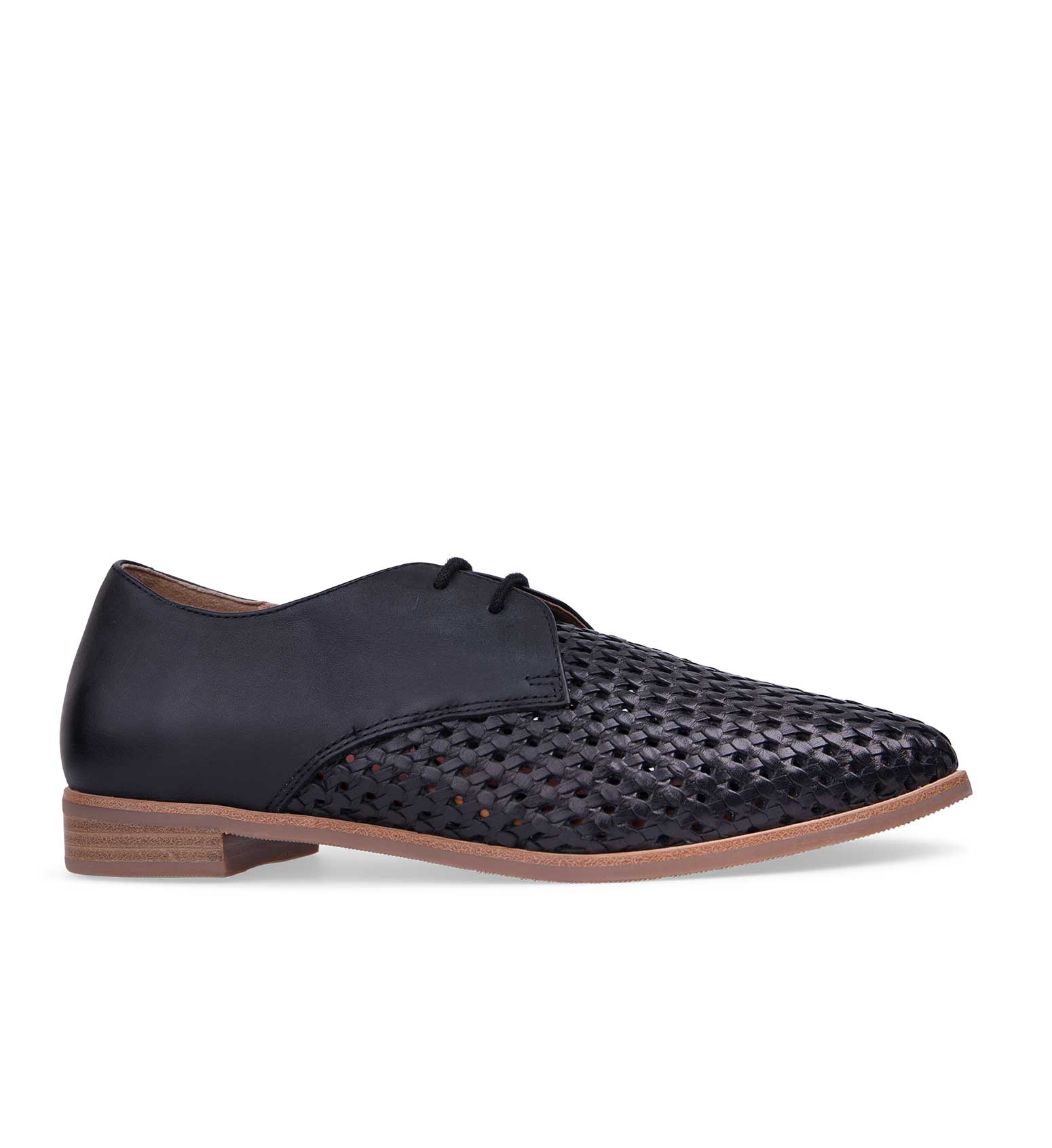 Cockatoo Black Leather Flats | Bared Footwear