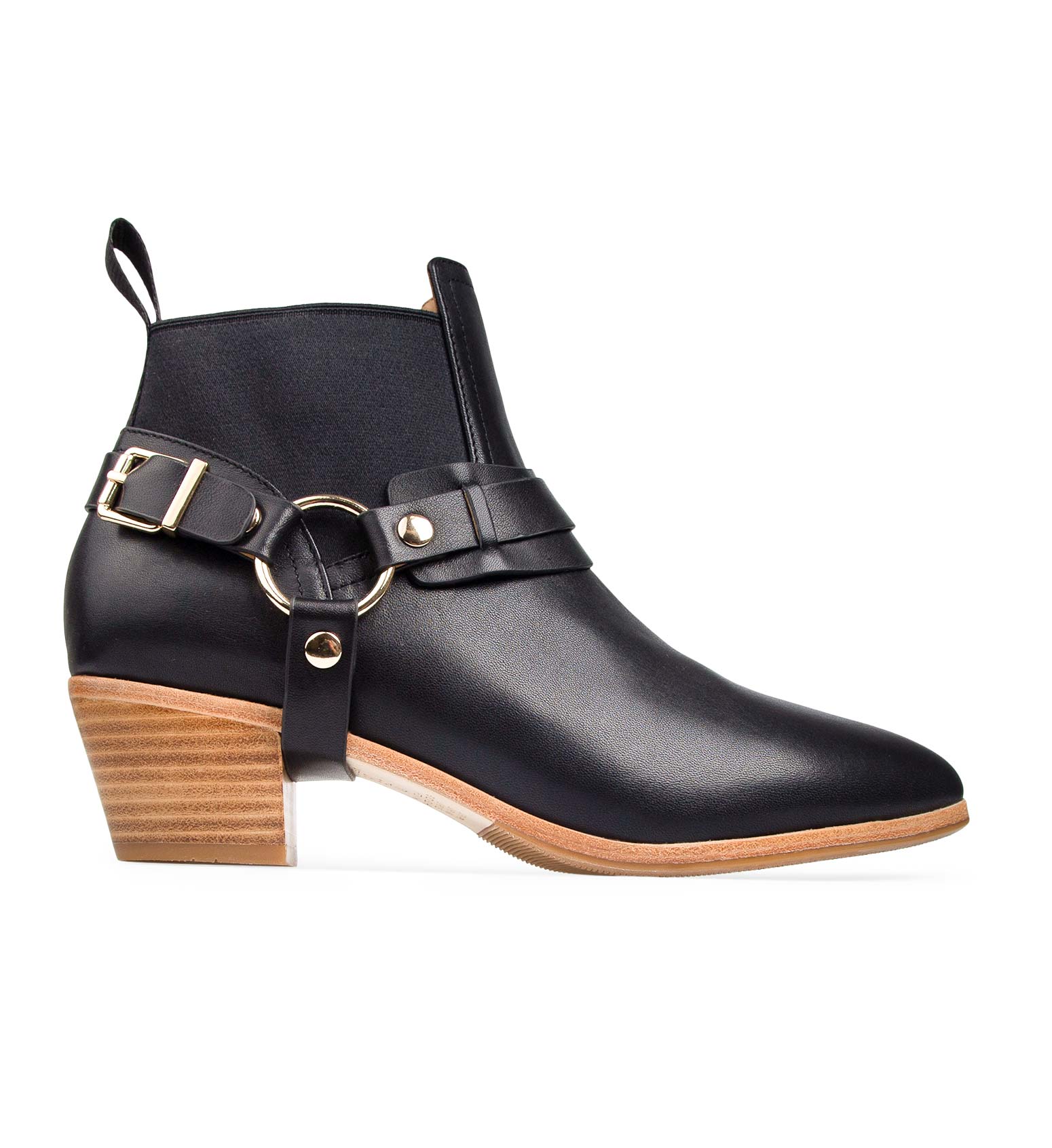 Cuckoo Black Leather Ankle Boots | Bared Footwear