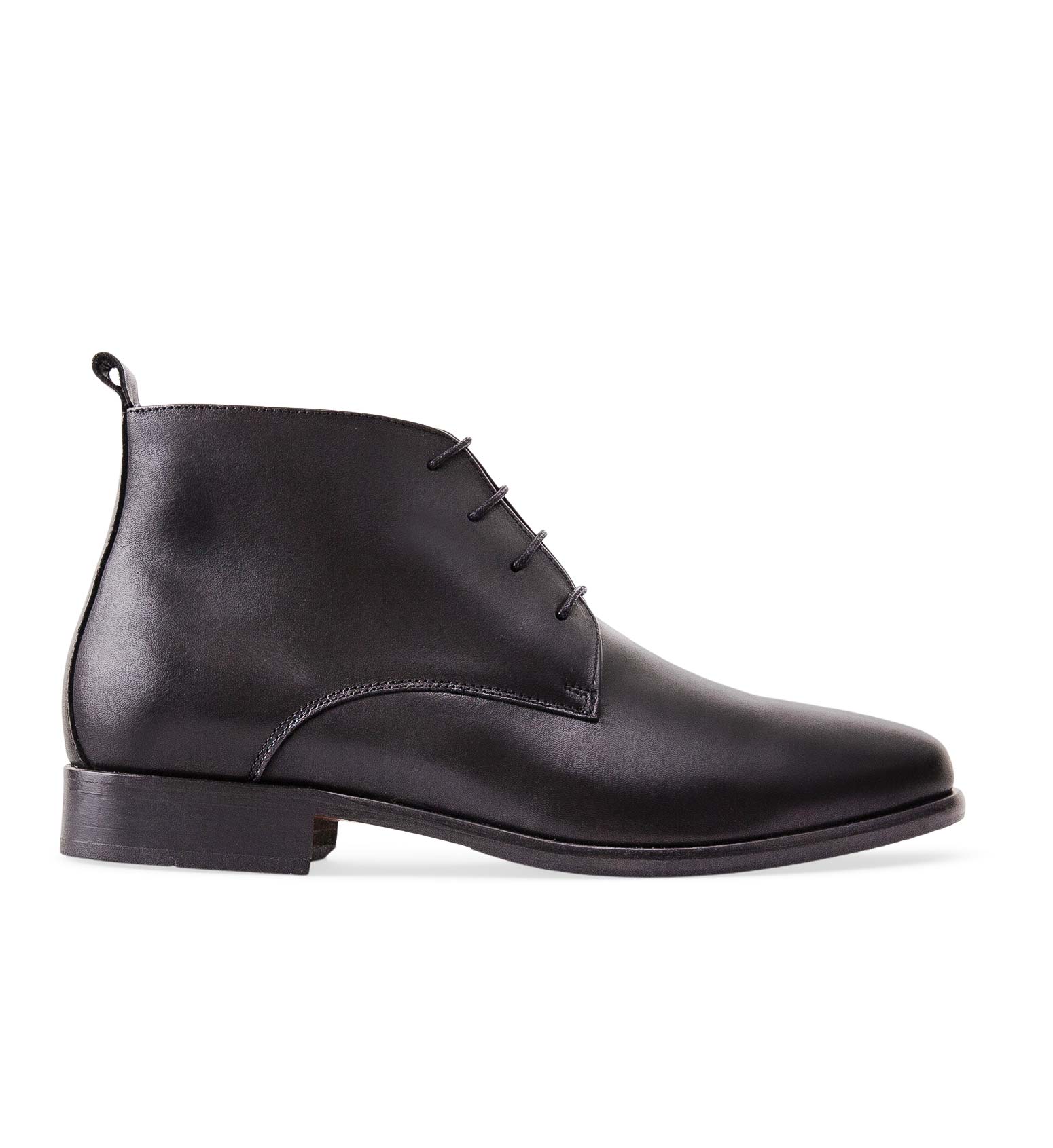 Dubnium Black Leather Boots | Bared Footwear