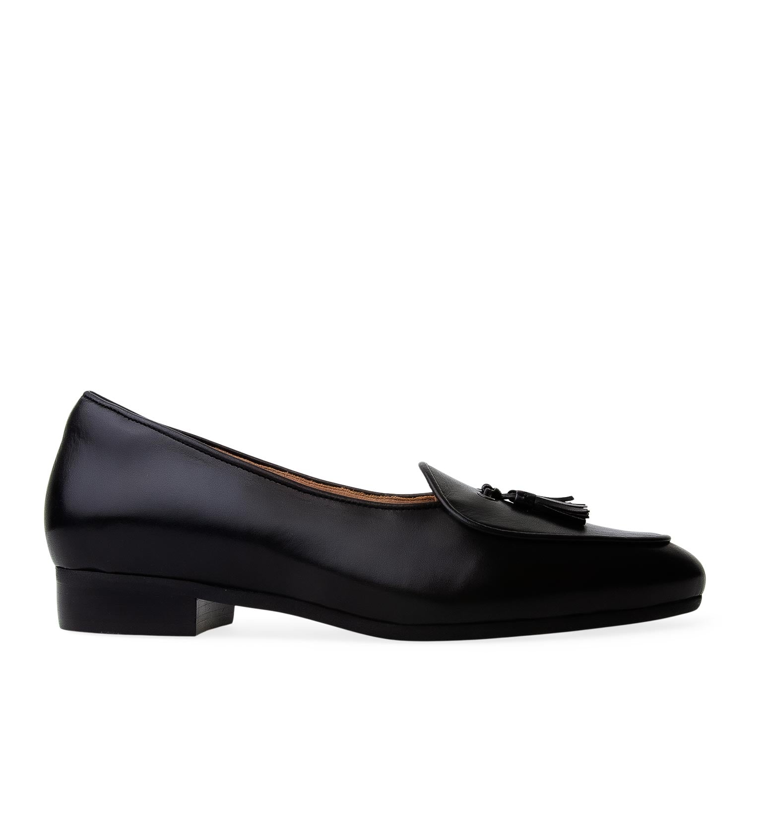 Duckling Black Leather Loafers | Bared Footwear