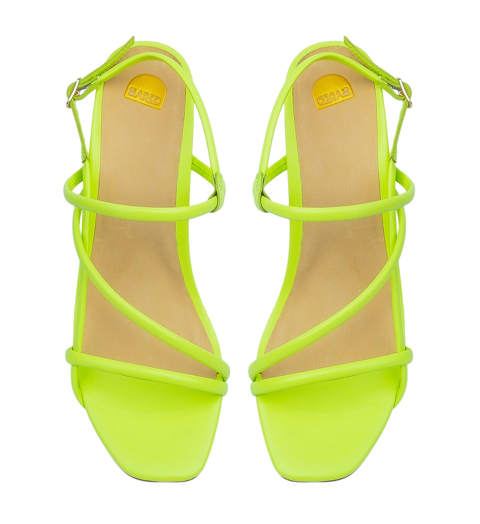 Godwit Chartreuse Leather High Heels | Bared Footwear