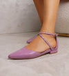 Grackle Lavender Leather Flats