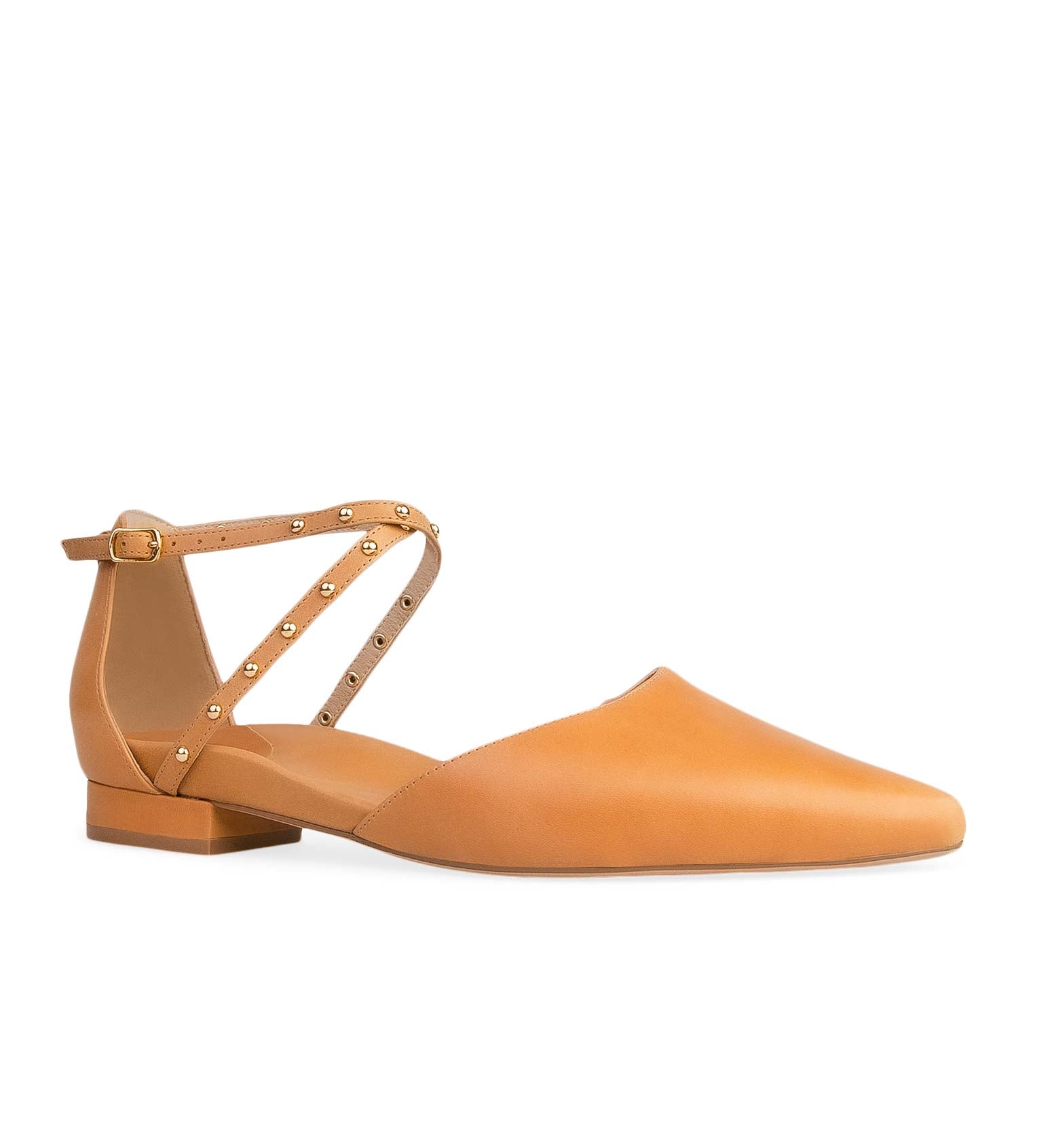 Grackle Tan Leather Flats | Bared Footwear