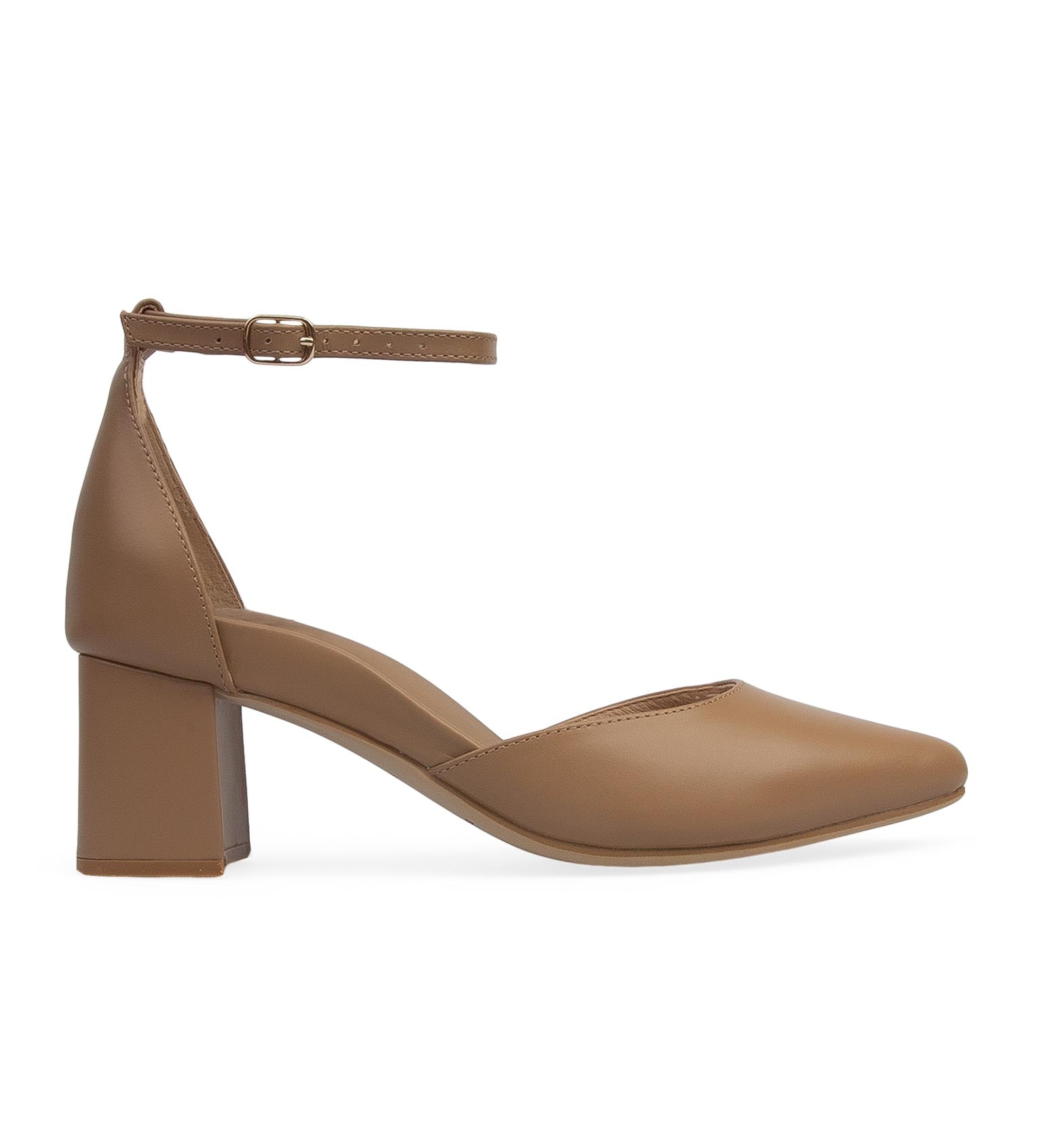 Griffon Taupe Leather Low Heels | Bared Footwear