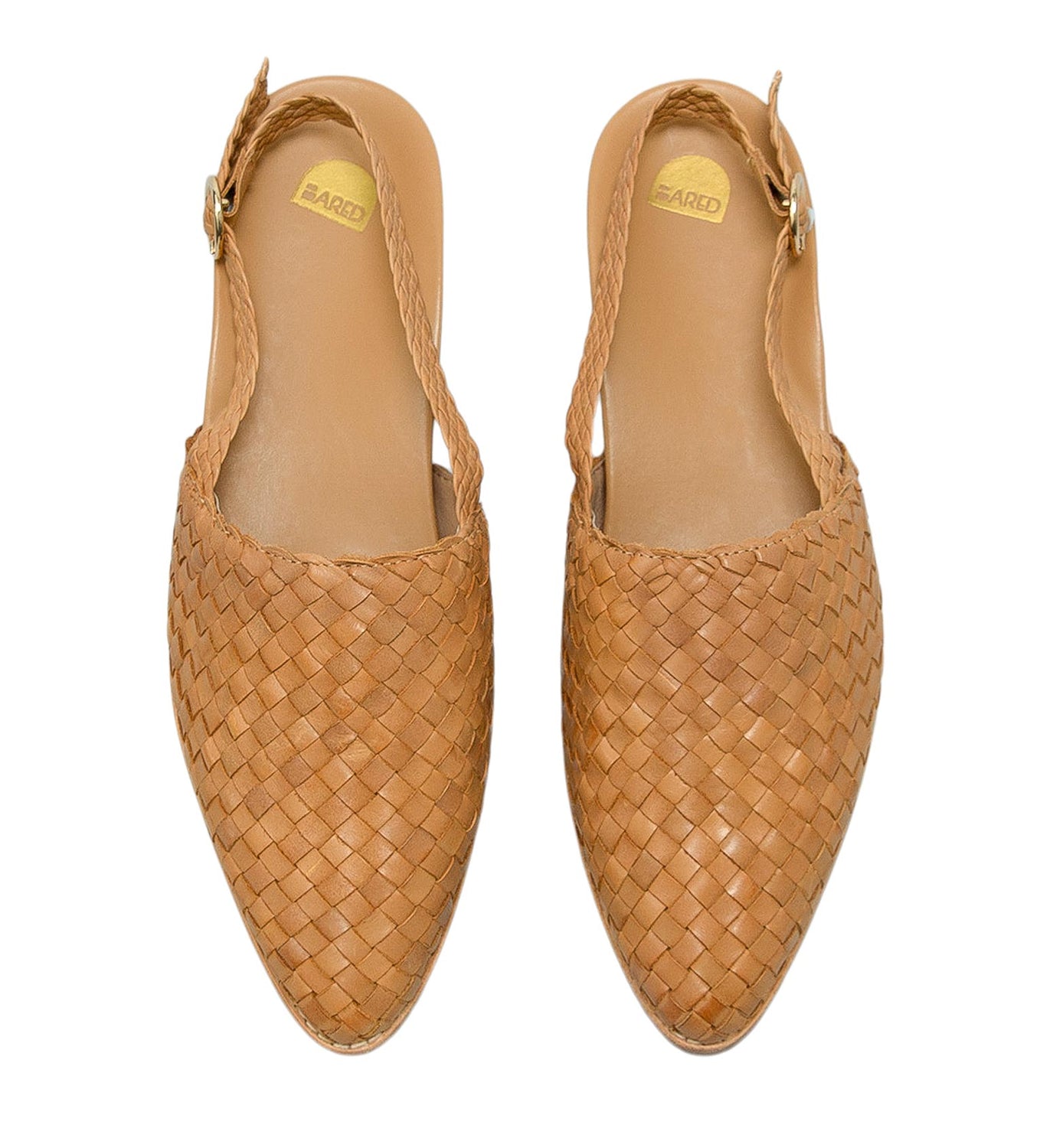 Heron Light Tan Leather Flat Sandals | Bared Footwear