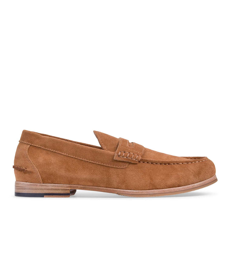 Nickel Tan Suede Loafers | Bared Footwear