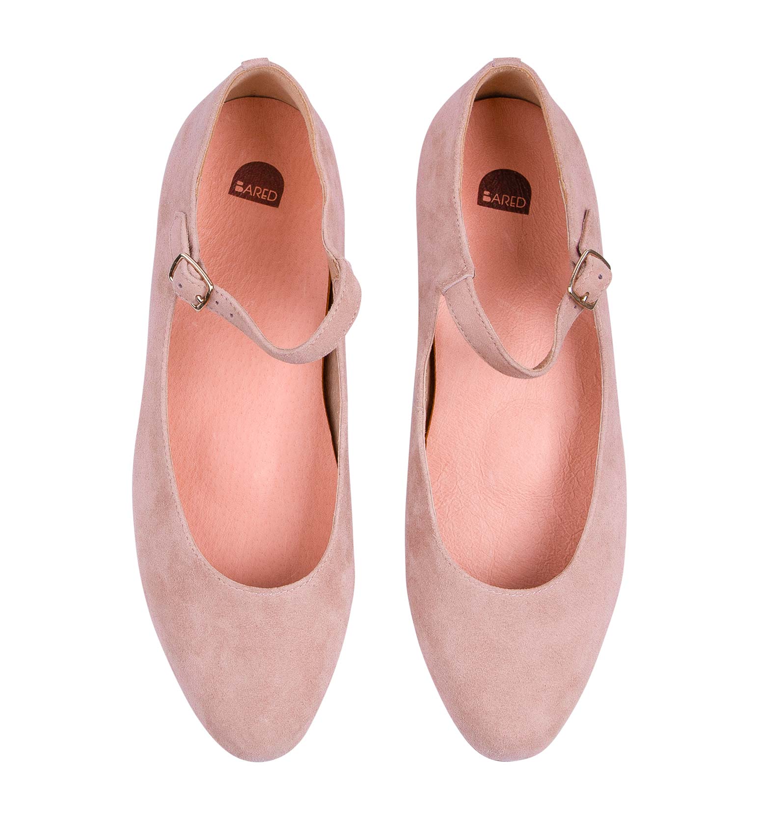 Quail Blush Pink Suede Ballet Flats 