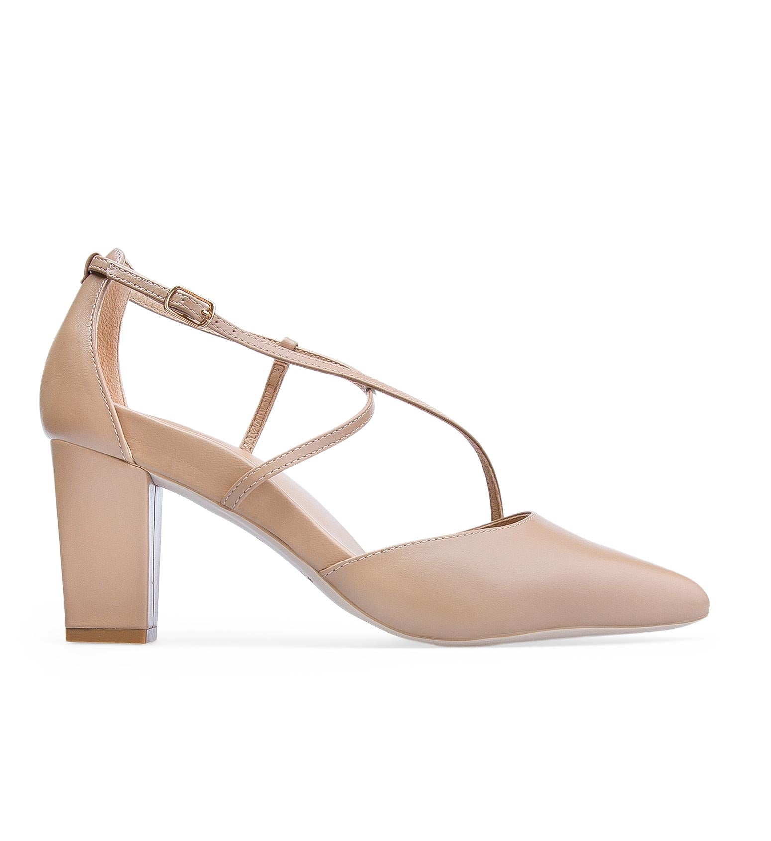 Rosella Taupe Leather High Heels | Bared Footwear