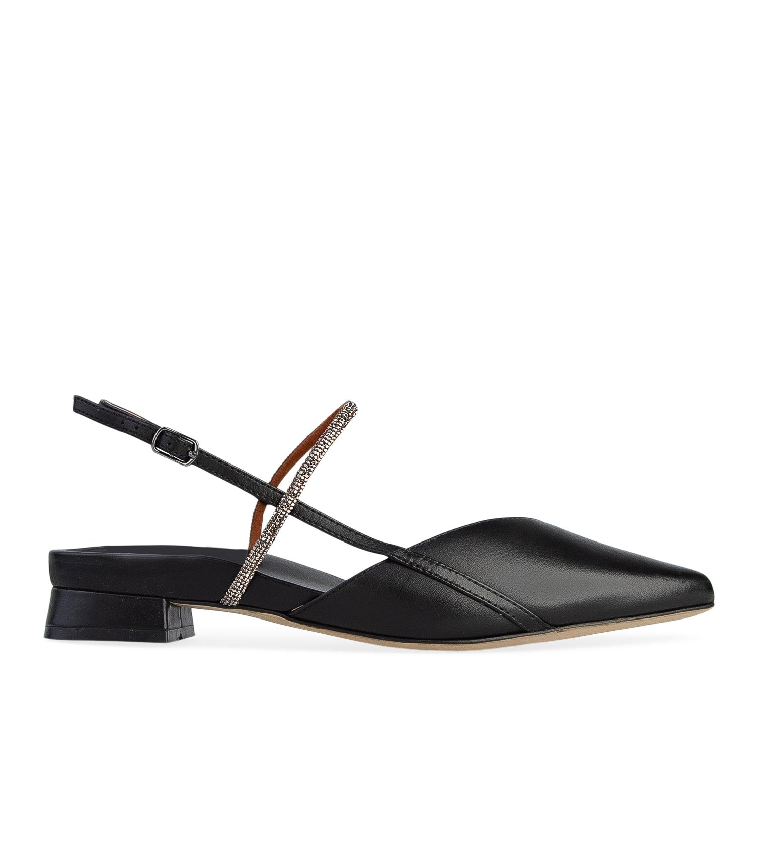 Siskin Black Leather Flats | Bared Footwear