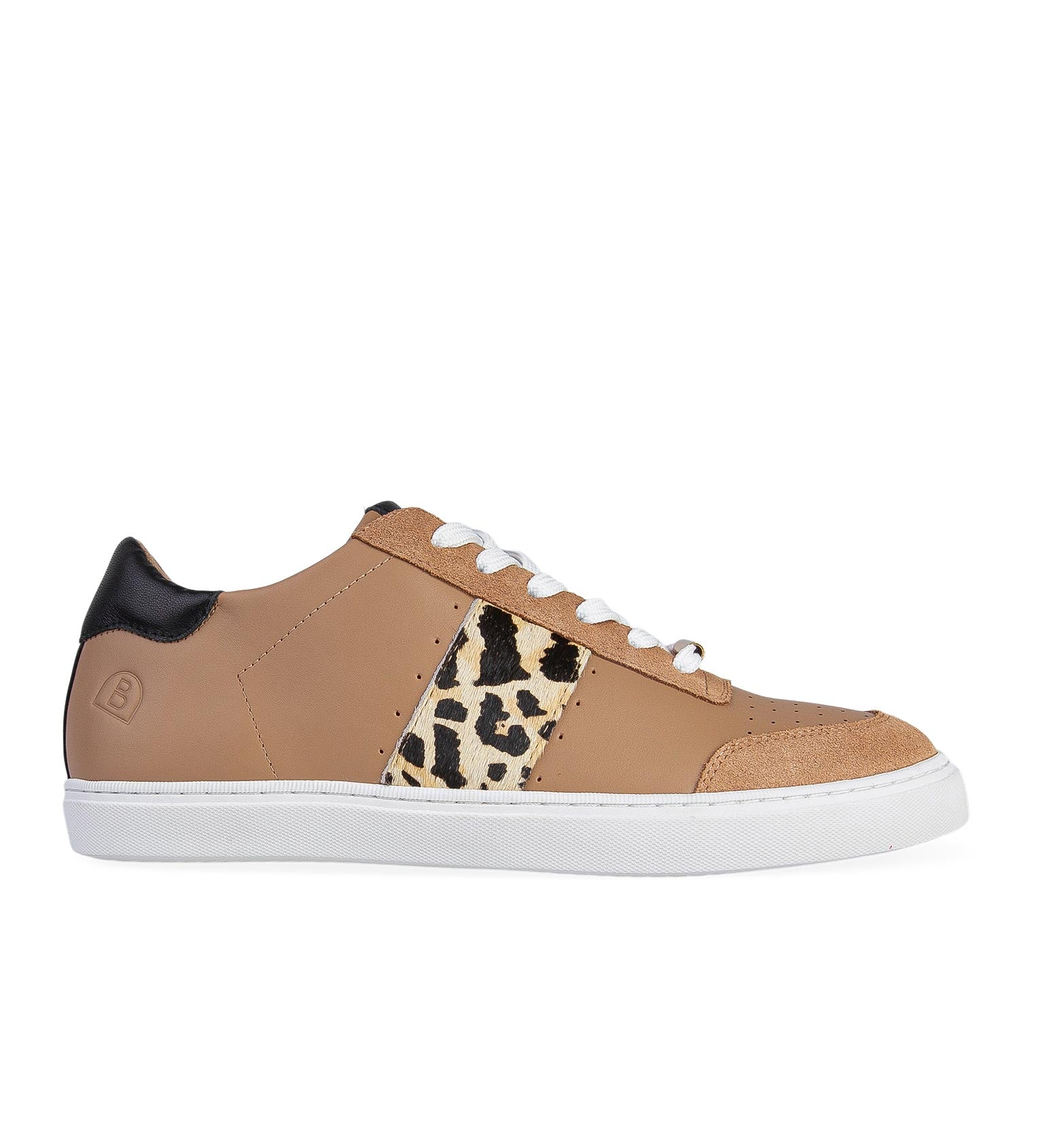 Skua Camel & Leopard Print Leather Sneakers | Bared Footwear