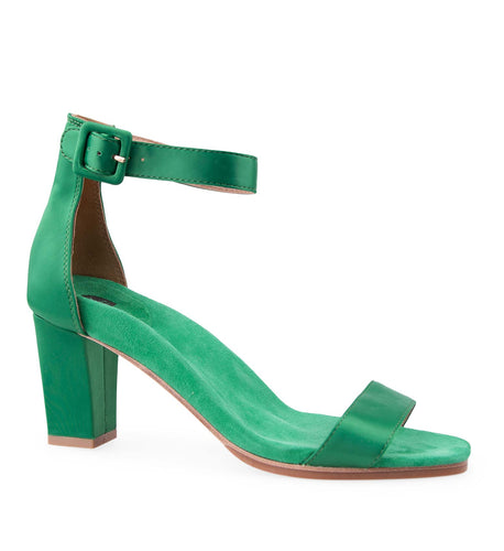 emerald green sandal heels