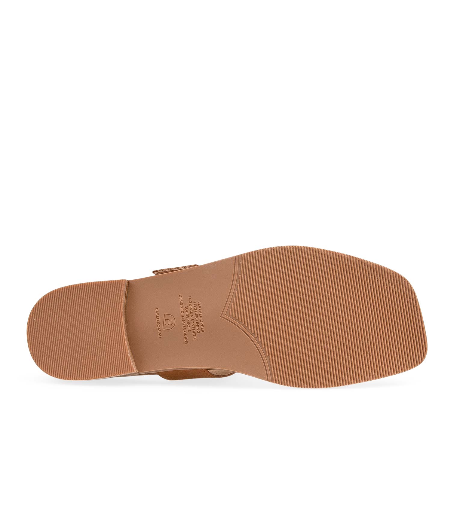 Tit 2 Tan Leather Flat Sandals | Bared Footwear