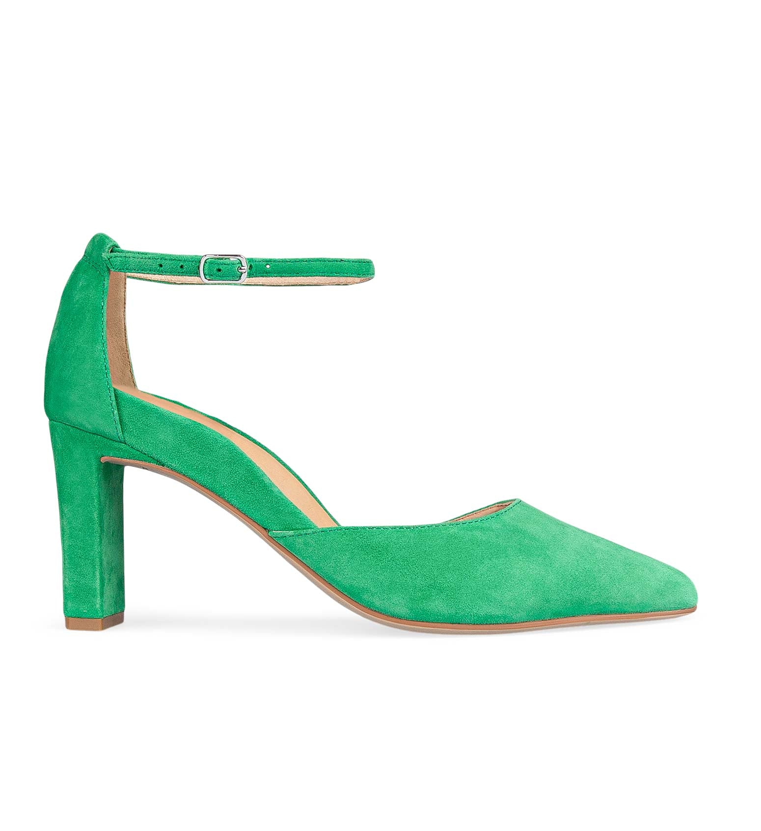 Wattle Green Suede High Heels | Bared Footwear