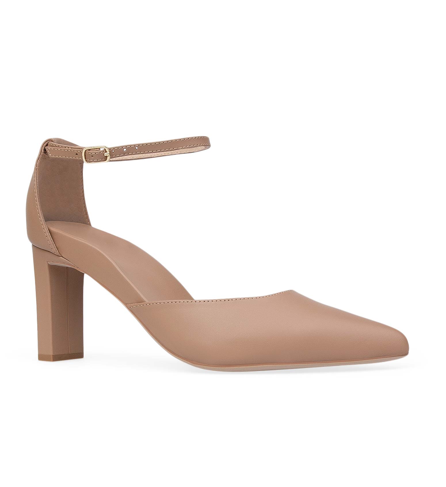 Wattle Taupe Leather High Heels | Bared Footwear
