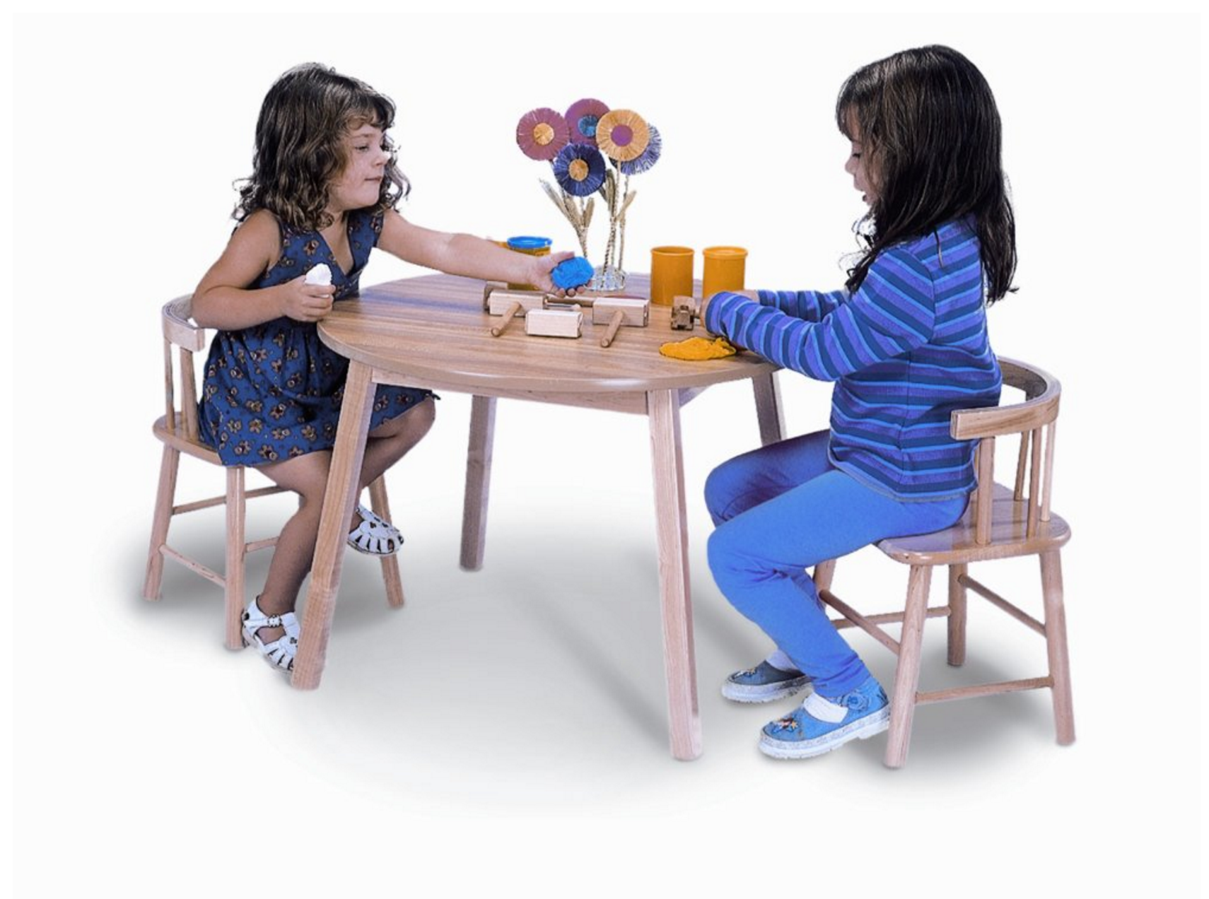 kids table and two chairs