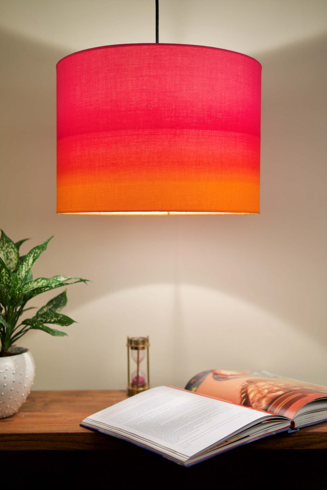 Pink | Red | Orange Shaded Printed Hanging/Ceiling Lamps