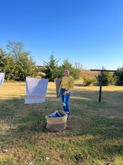Laundry on the line to save money