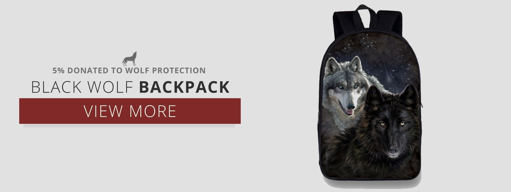 black wolf backpack