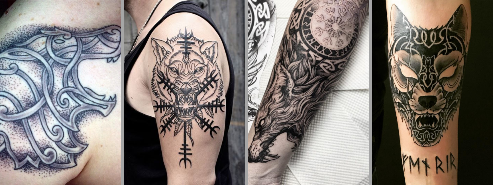 celtic wolf tattoo sleeve