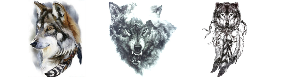 wolf temporary tattoos
