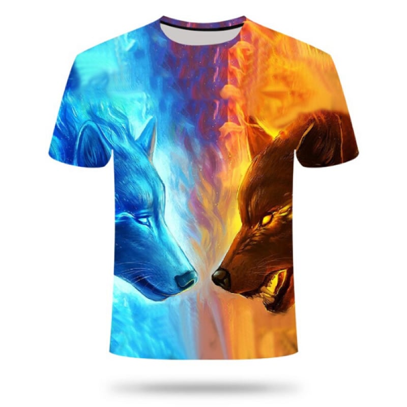 Wolf T-Shirt Ice and Fire | Wolf Stuff