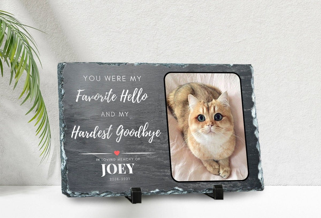 Custom Pet Memorial Slate, Personalized Remembrance Plaque for Pets, D –  Engraved Memories