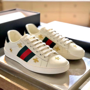 gucci ace sneaker with bees and stars