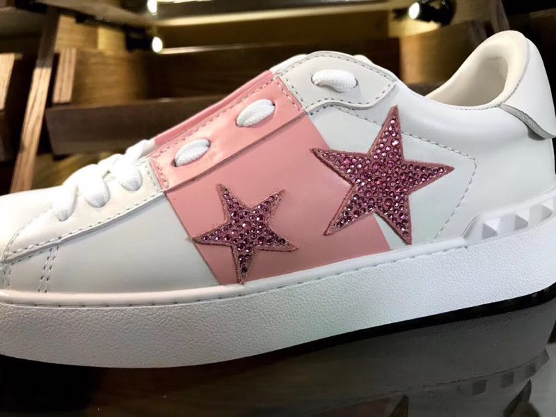 valentino white studded sneakers