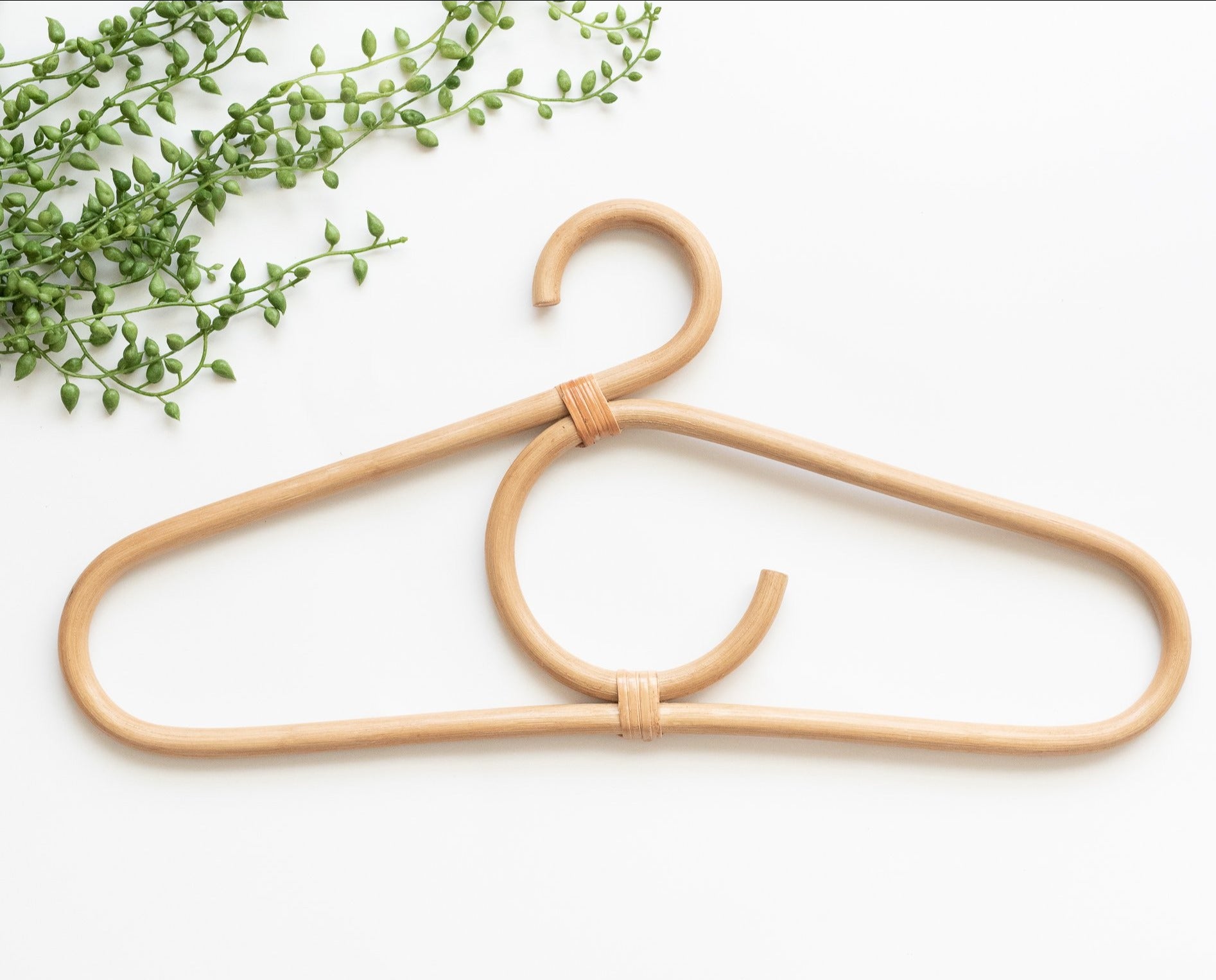 Rattan Children's Hangers-Set of 3, Boho Nursery Décor