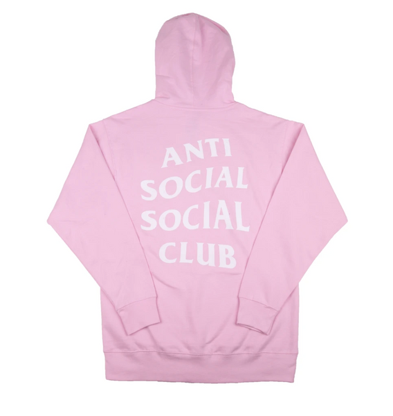 anti social social club pink flower hoodie