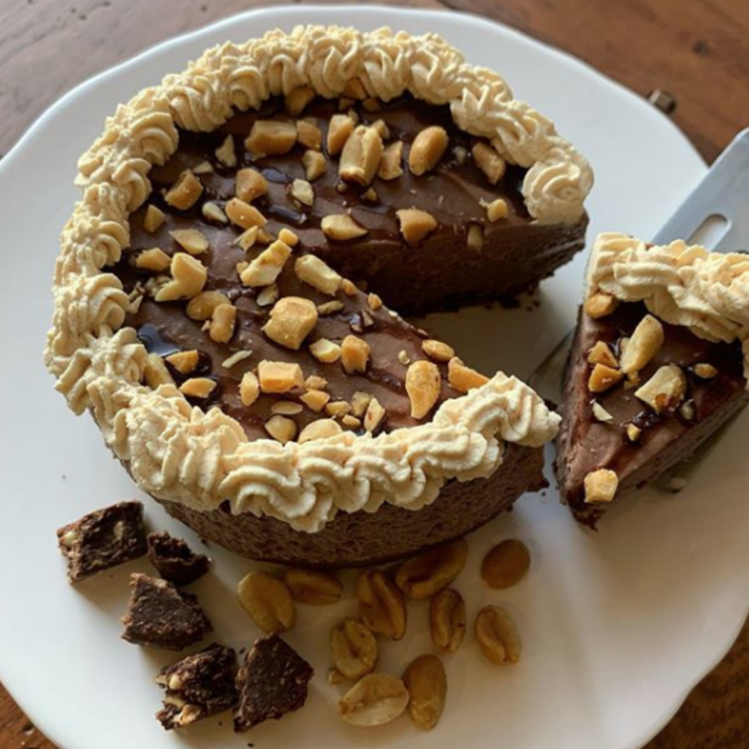easy no bake chocolate peanut butter keto dessert pie