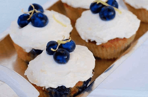 lemon and blueberry low carb cupcake recipe