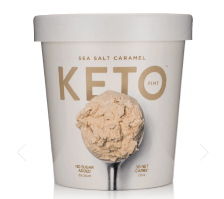 sea salt caramel keto ice cream