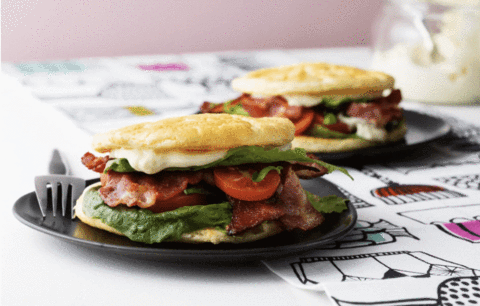 keto blt with cloud bread