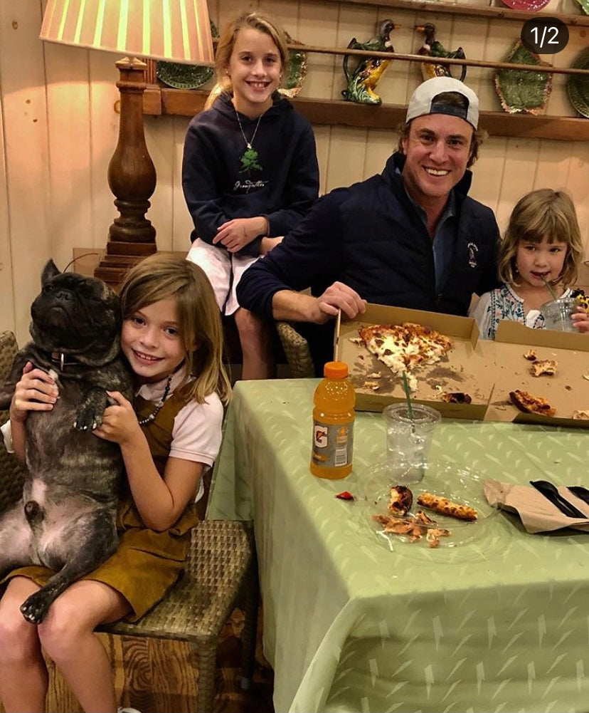 Shep Rose and his nieces with Little Craig the French Bulldog