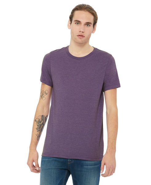 Download Bella + Canvas Unisex Crew Tee - Heather Team Purple - THEVWH