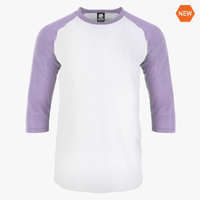 EGPRO Youth Poly Raglan - Lavender Sleeve / White Body