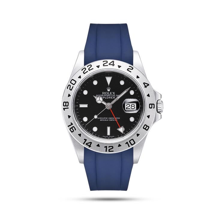 rolex explorer on rubber strap