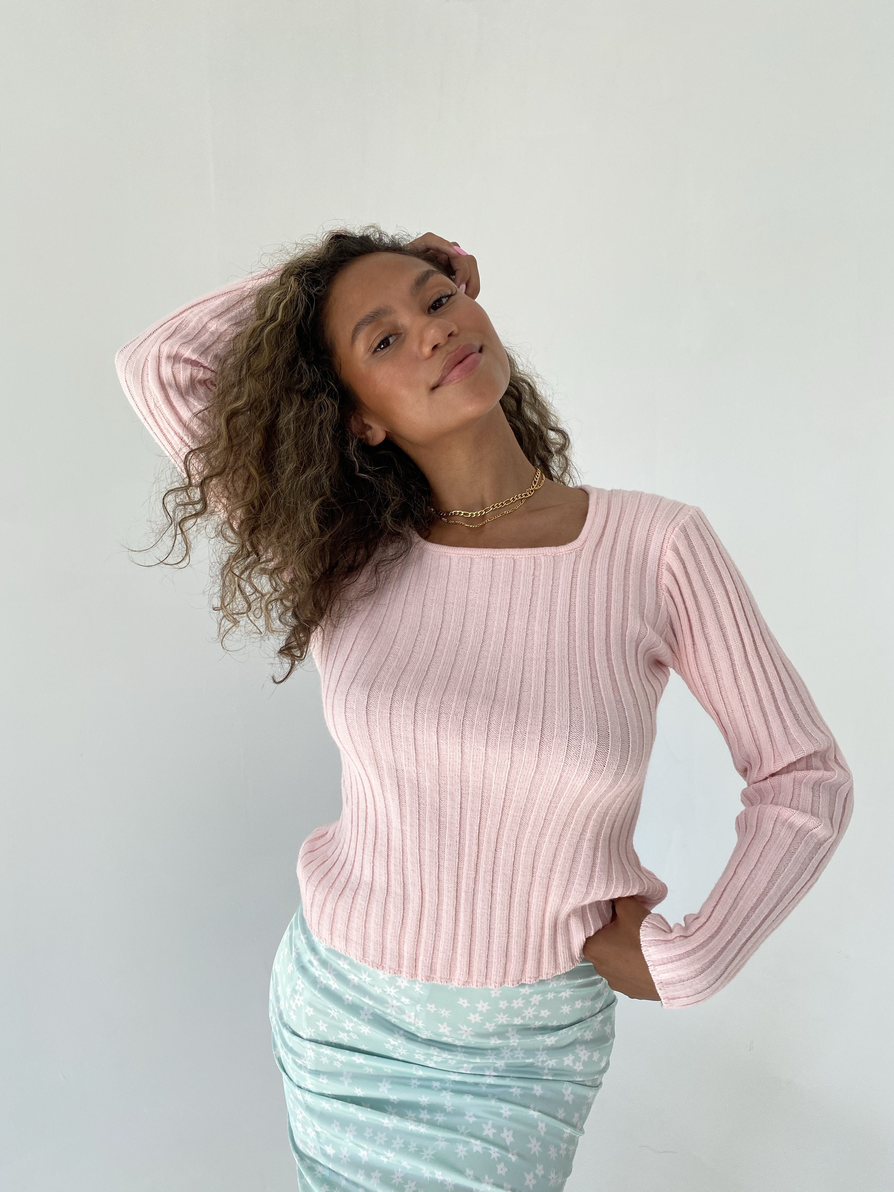Go south knit - baby pink top May 