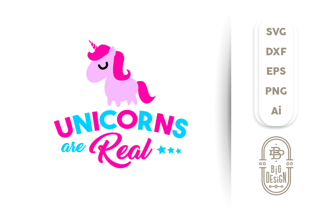 Download Unicorns Are Real Svg Unicorn Svg File Design Shopy