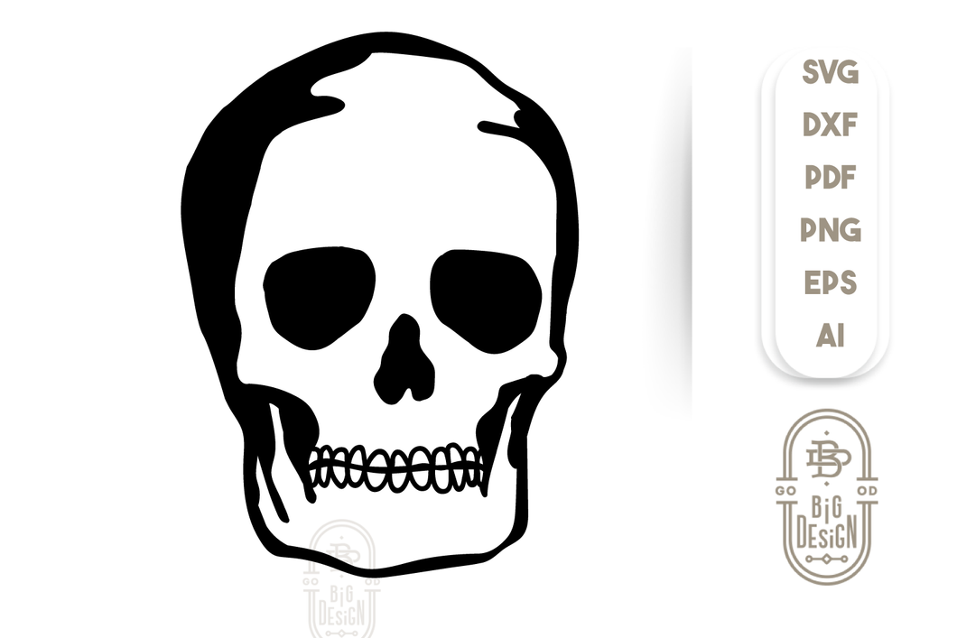 Download Skull Svg File Cranium Svg File Skeleton Illustration Halloween Design Shopy