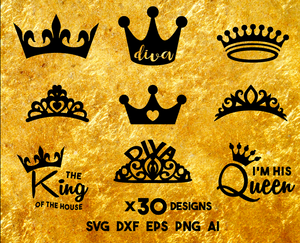 Download Crown Svg Bundle Queen Crown Svg Princess Tiara King Crown Cro Design Shopy