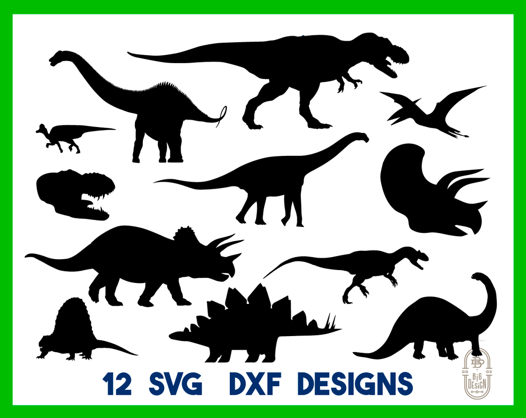 Download Dinosaur Svg Bundle Dinosaur Clipart 12 Dinosaur Silhouette Dino Design Shopy