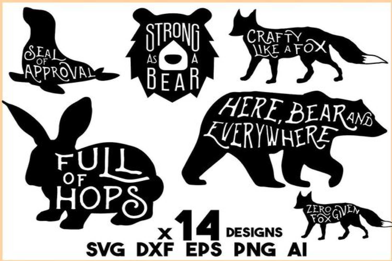 Download Animal Svg Bundle 14 Animal Sayings And Puns Bunny Svg Fish Svg Design Shopy